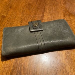 Lodis Gray Leather Wallet